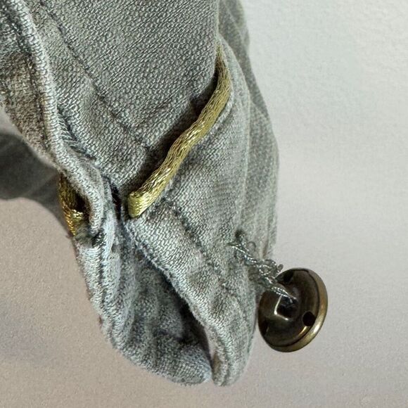 Free People Moss Green Military Oversized Button Front Jacket Women's Small - Picture 3 of 12